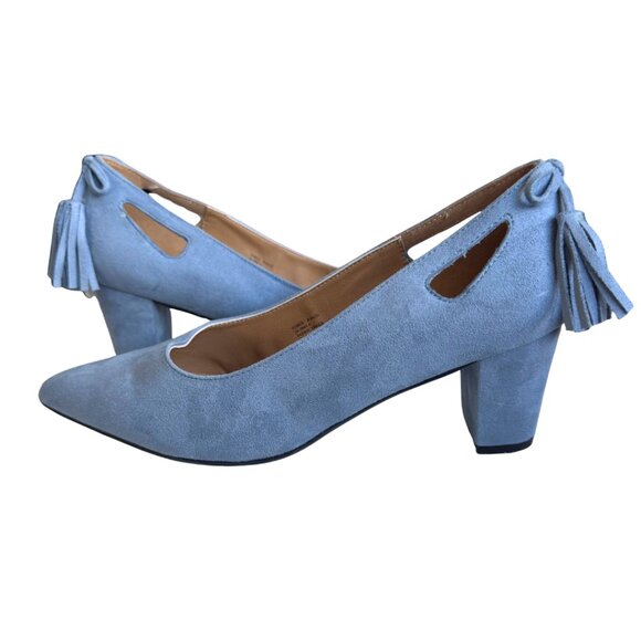 Comfortview Judy Blue Block Heel Pumps with Tassels Size 8.5W NEW - Picture 2 of 6